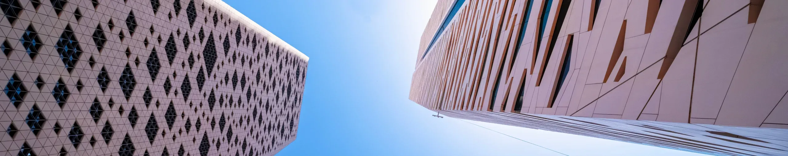 Modern cityscape and blue sky. 