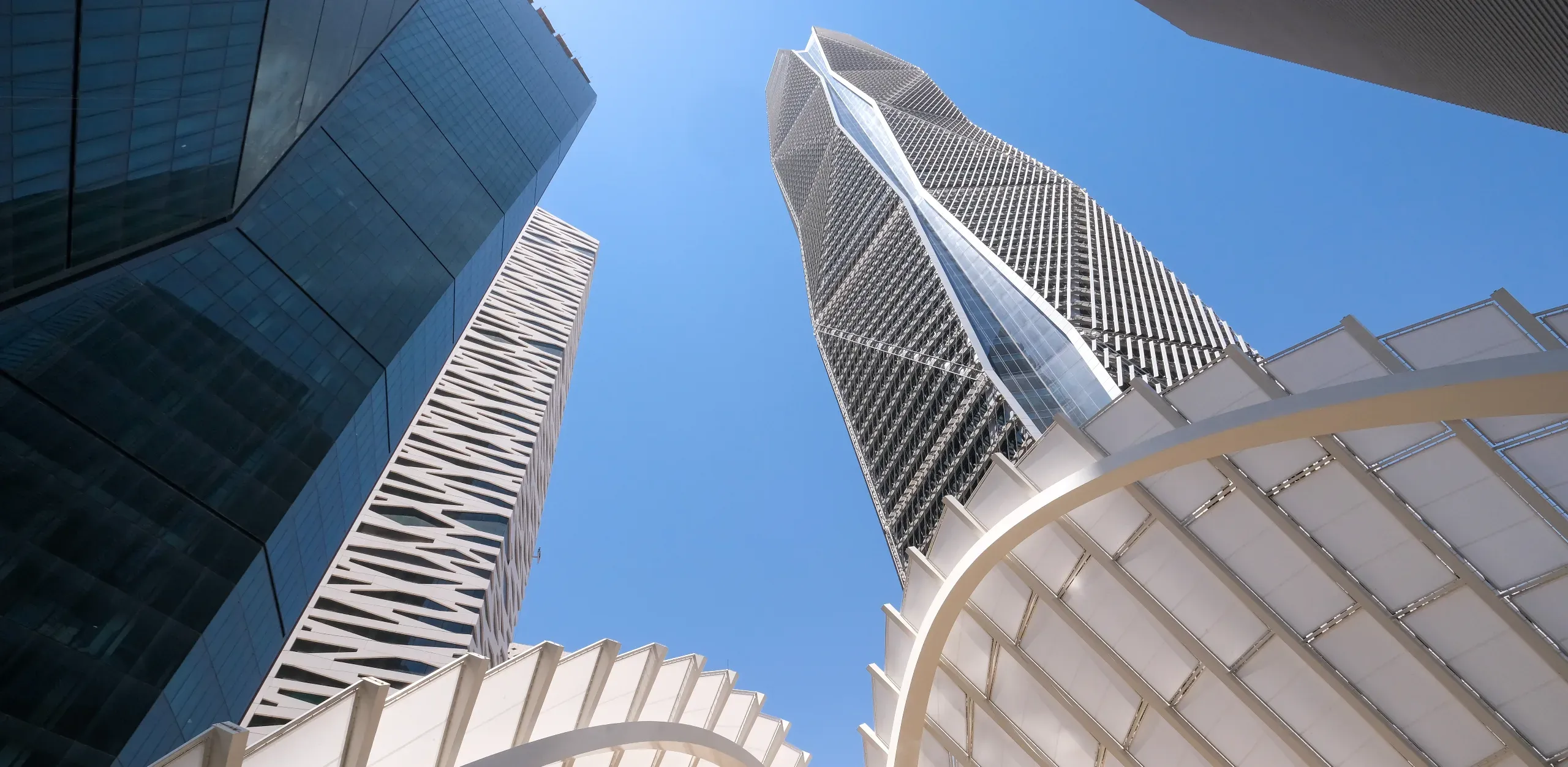 Skyscrapers in the King Abdullah Financial District (KAFD) in Riyadh, Saudi Arabia. 